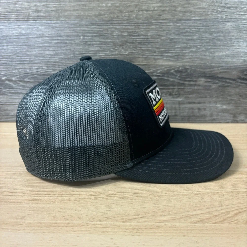 Moon Motorsports Hat Cap Snapback Black Monticello‎ Minnesota Logo Patch